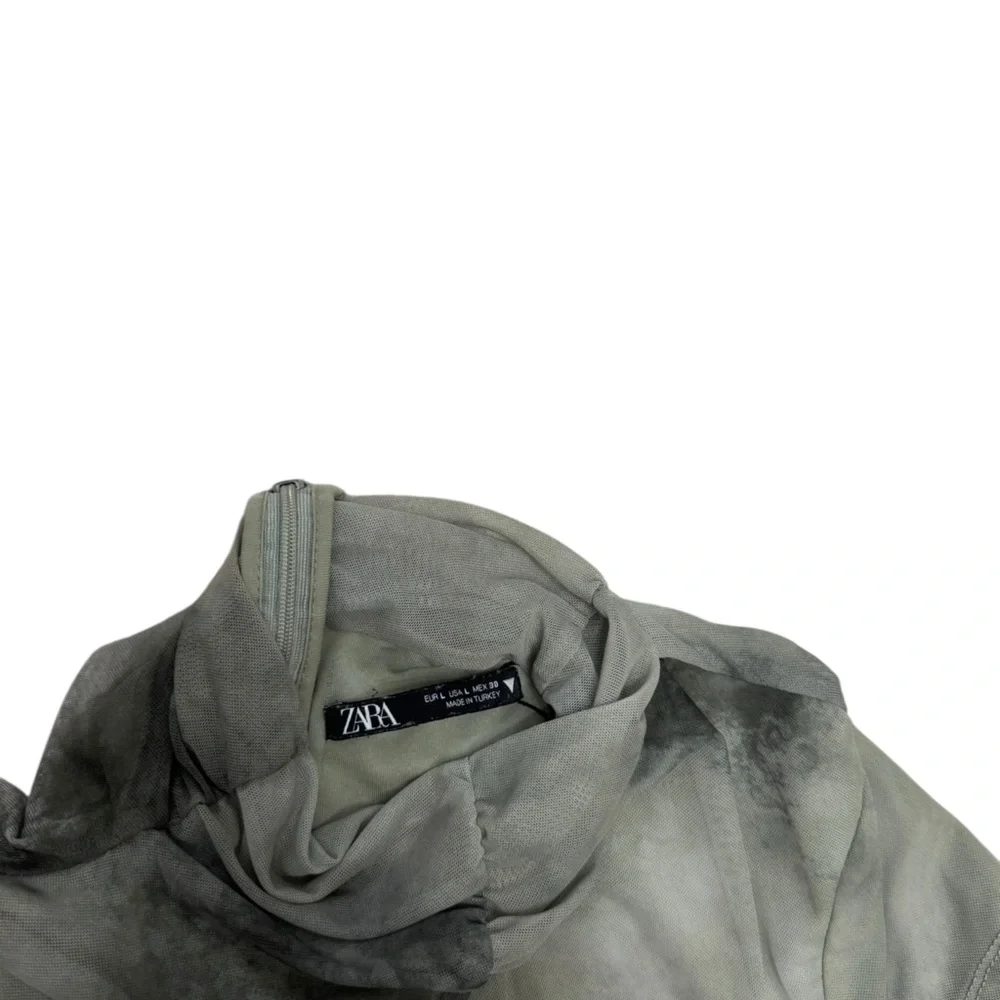 ZARA Ruched Mesh Tie-Dye Top - Picture 2 of 4